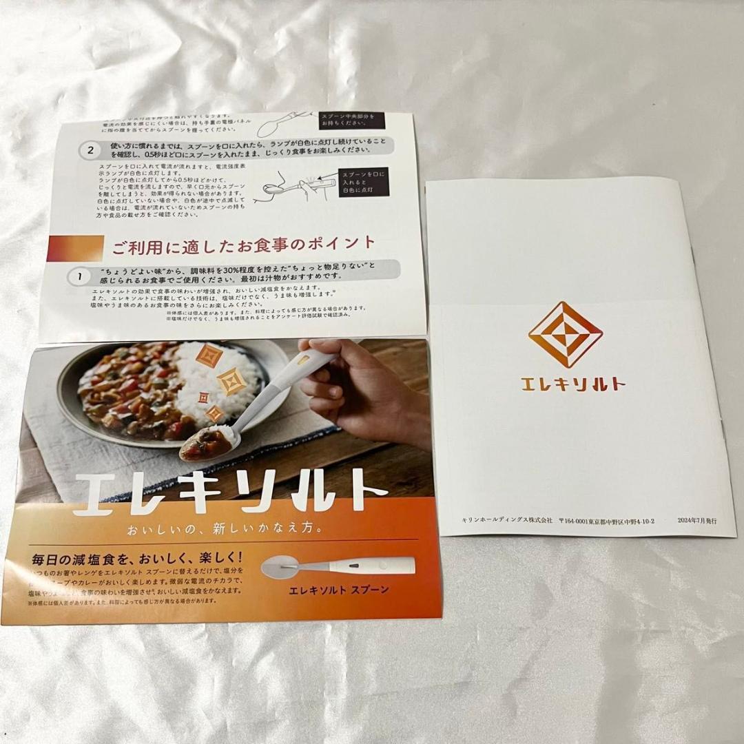 【新品未開封】エレキソルトスプーン ES-S001 レシピブック 無塩カレー付き