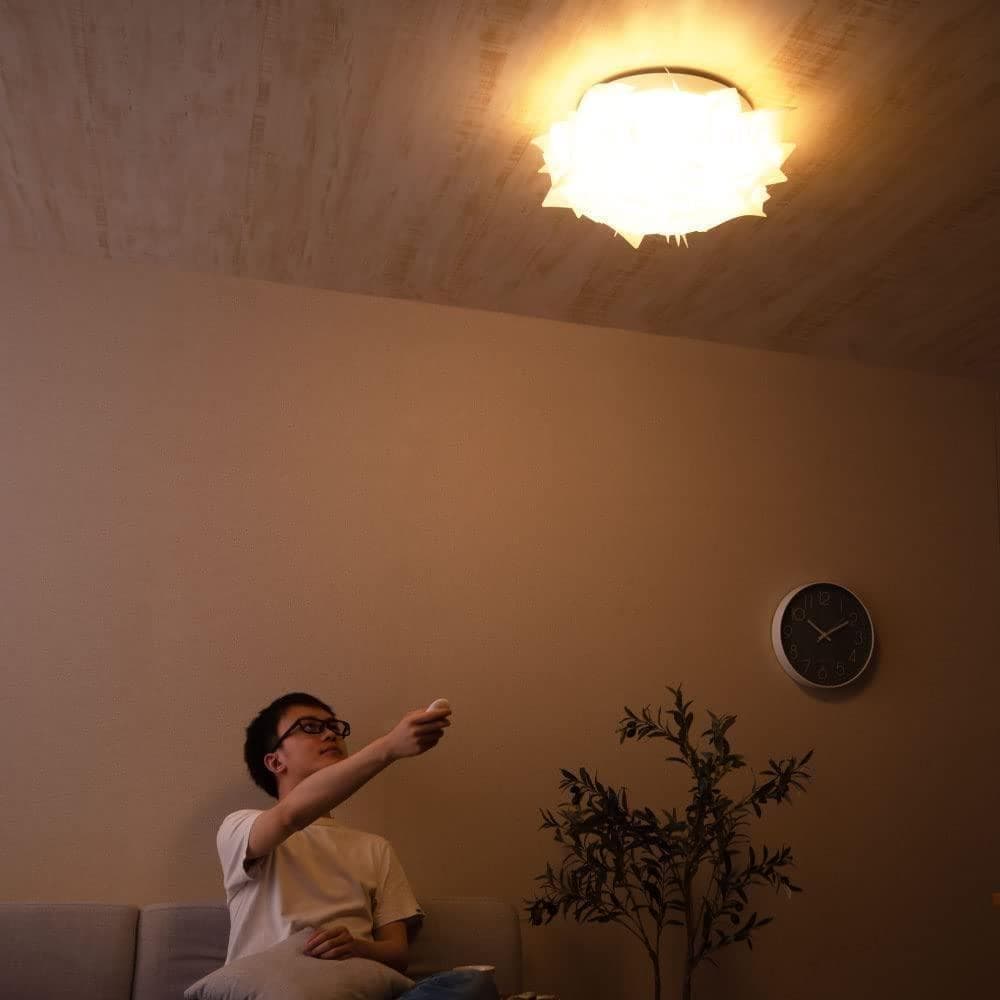 【M2042-144-107】花びらデザイン調光シーリングライト6畳