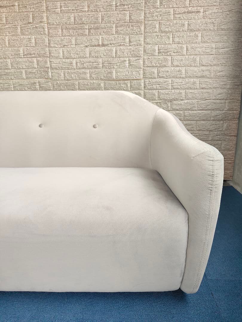 MODERNDECO モダンデコ 2人掛け ベロア ボックス ソファ