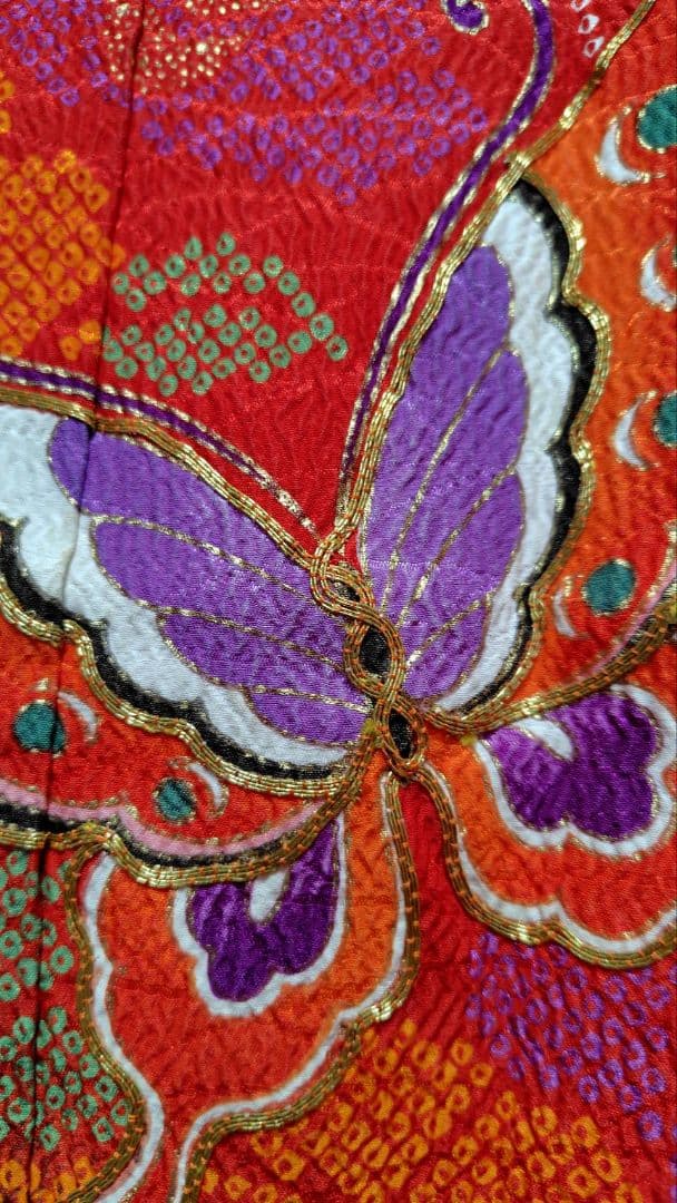 RK563子供着物四つ身7歳前後用着丈132センチ裄丈50センチ非常に綺麗美品