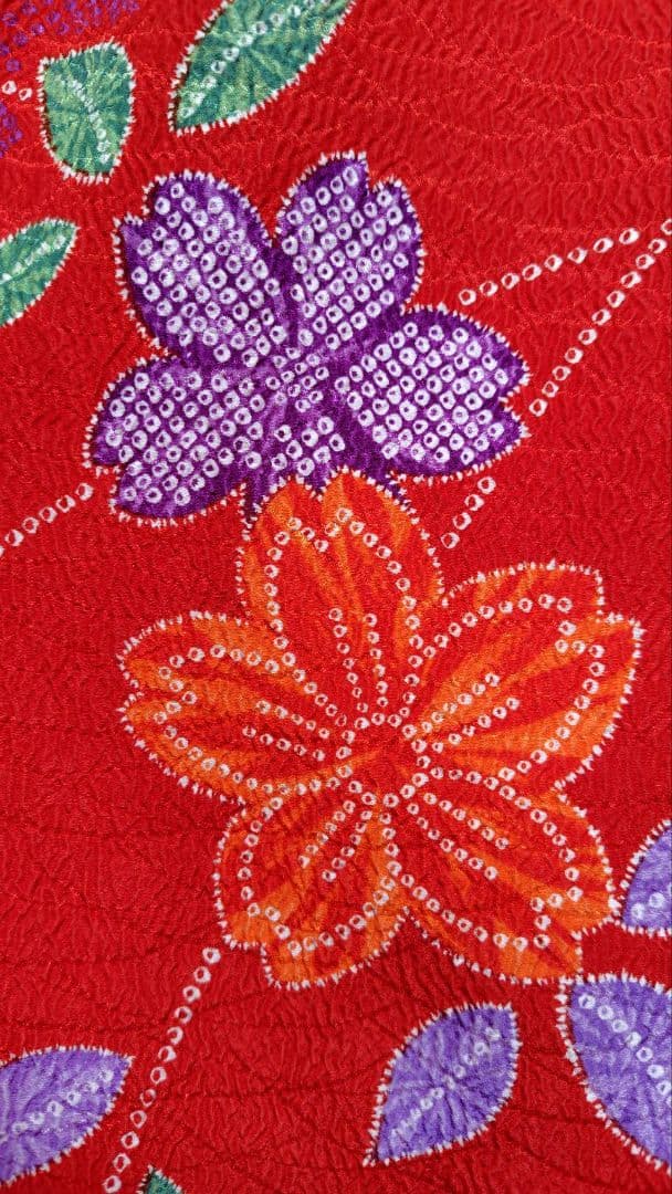 RK563子供着物四つ身7歳前後用着丈132センチ裄丈50センチ非常に綺麗美品