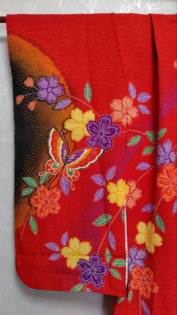 RK563子供着物四つ身7歳前後用着丈132センチ裄丈50センチ非常に綺麗美品