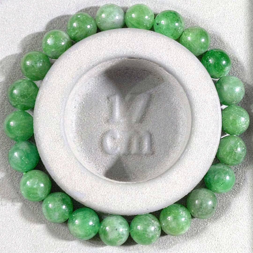 ★クリアツァボライト 9.5ミリ珠ブレスレットC(SA+)