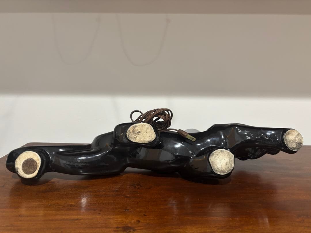 Vintage ブラックパンサー ランプ 50's ミッドセンチュリー 置物