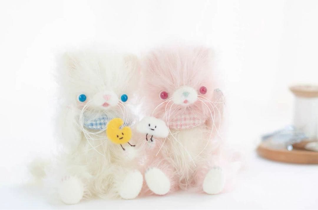 仲良しの双子仔猫 ミルクちゃん アーティストベア 海外作家様 ハンドメイド