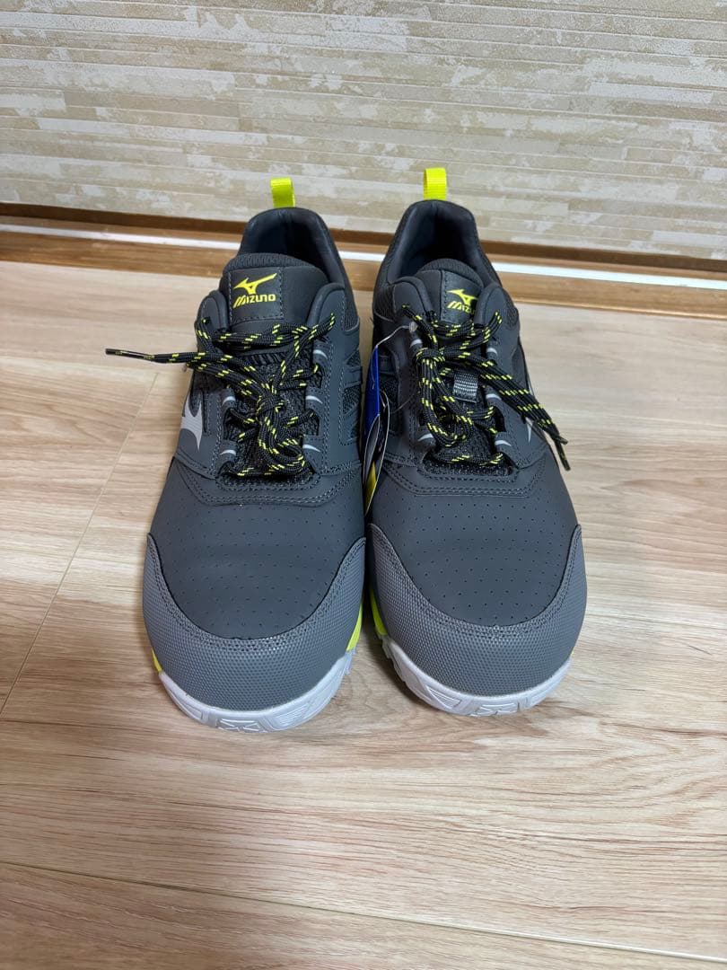 未使用　Mizuno 安全靴 ALMIGHTY AS15L グレー/イエロー