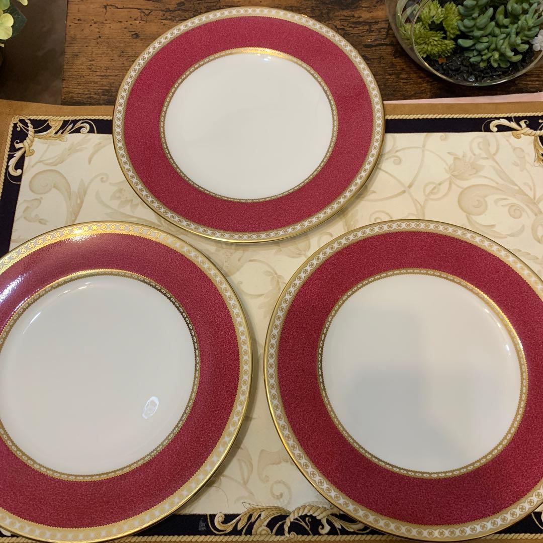 ウェッジウッド ユーランダー　パウダールビー　20.5cmデザートプレート