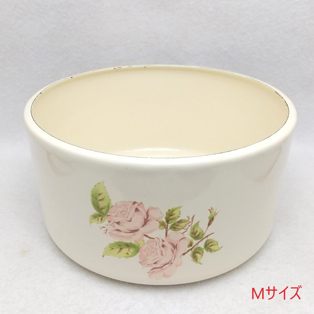 イマン imane ダイアナローズ ホーロー 丸缶 S M 2個セット