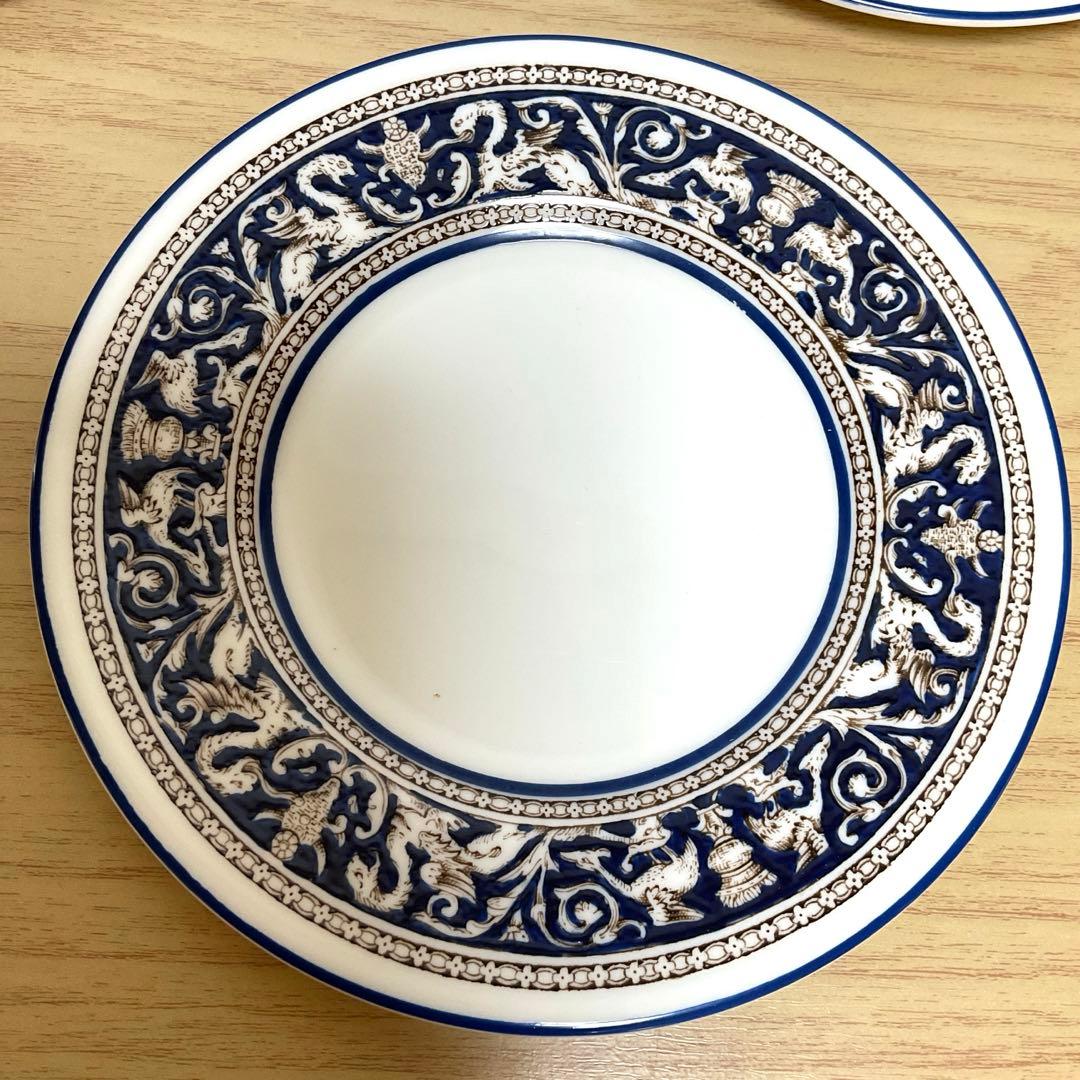 ウェッジウッド フロレンティーン　コバルト　約15.5cm プレート　6枚組