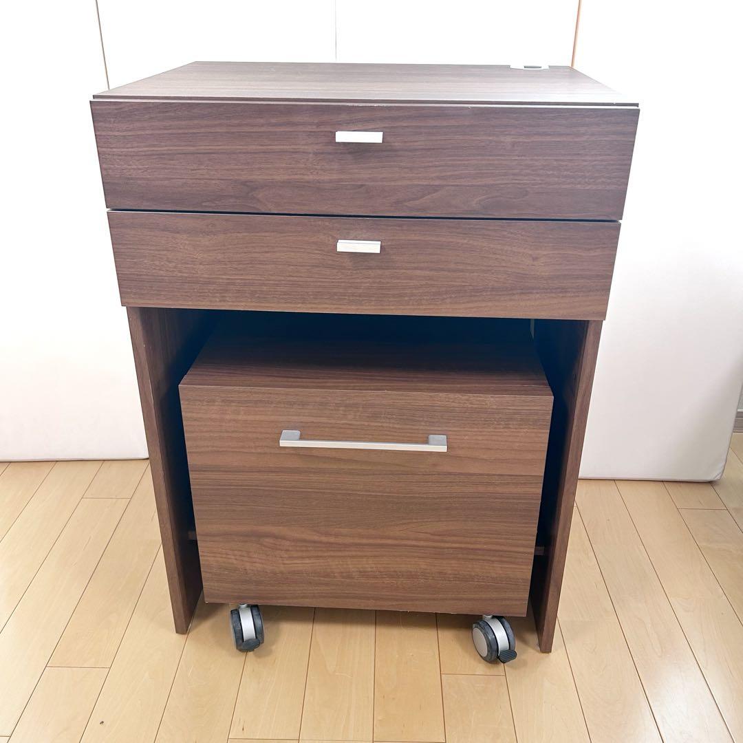 Pamouna パモウナ　プリンター収納　デスクチェスト　キャスター　パソコン置