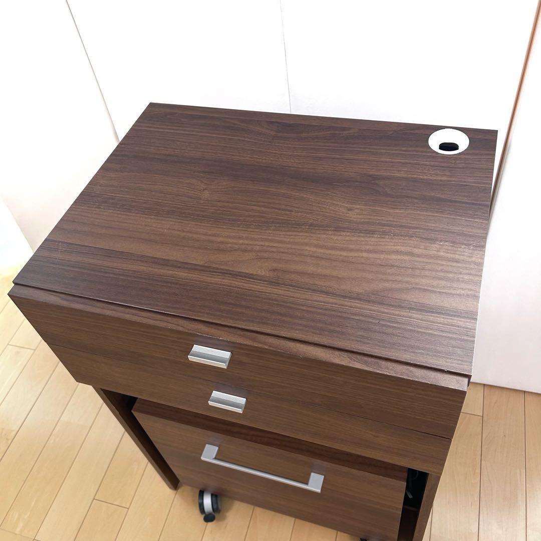 Pamouna パモウナ　プリンター収納　デスクチェスト　キャスター　パソコン置