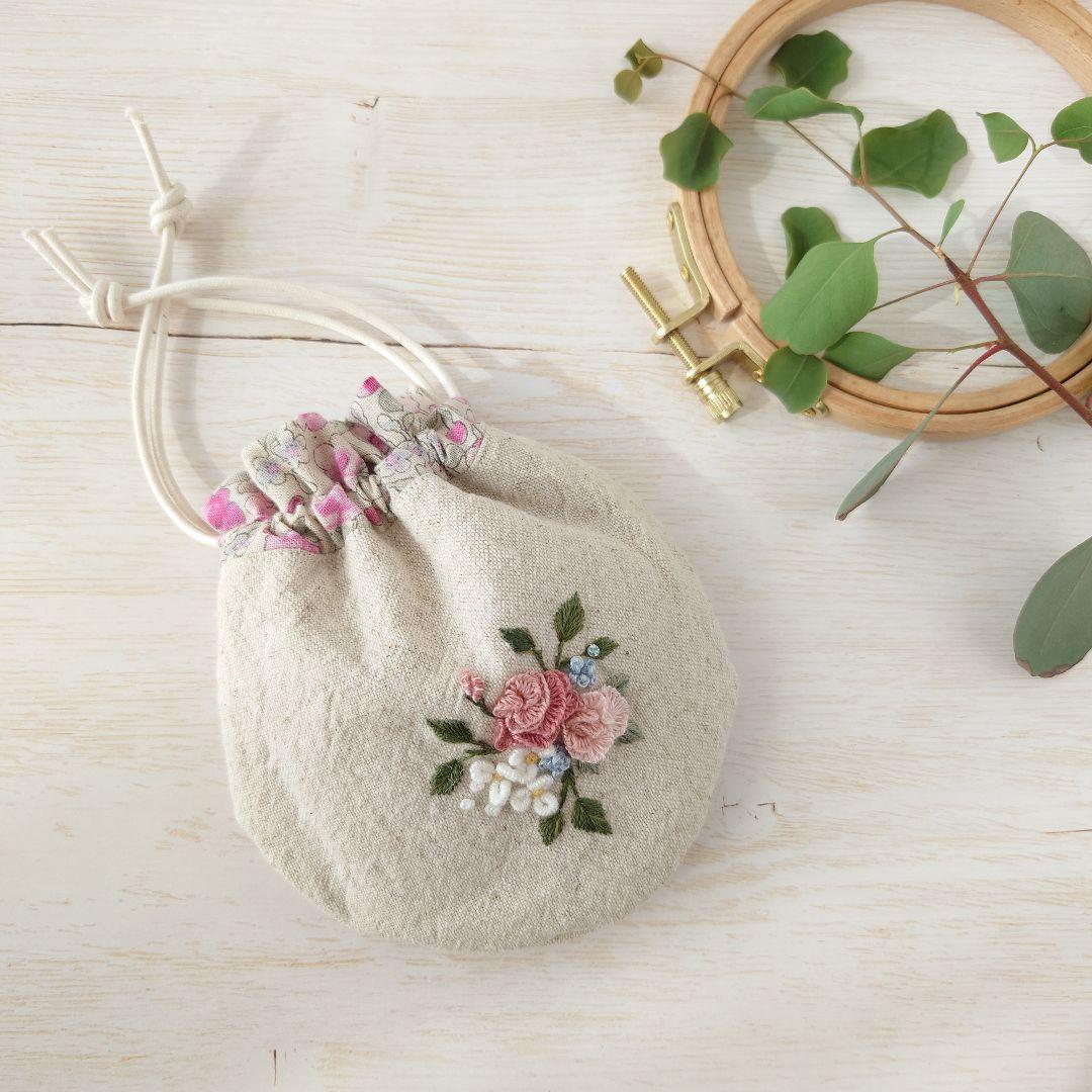 ちっちゃな巾着 サシェ M ／詰替タイプ【フラワーブーケ】