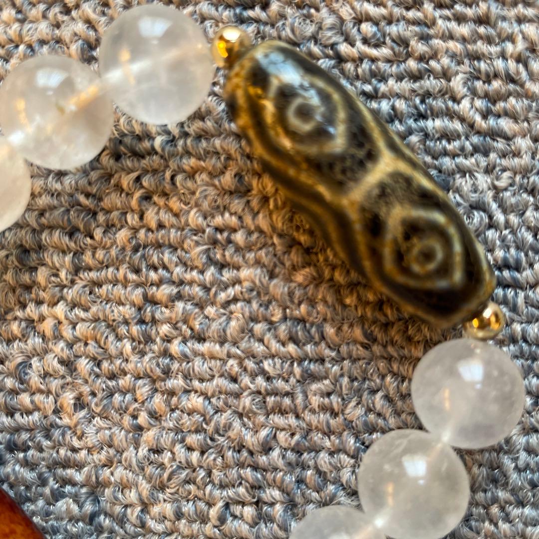 観音天珠 龍眼天珠 ブレスレット 天然石 パワーストーン