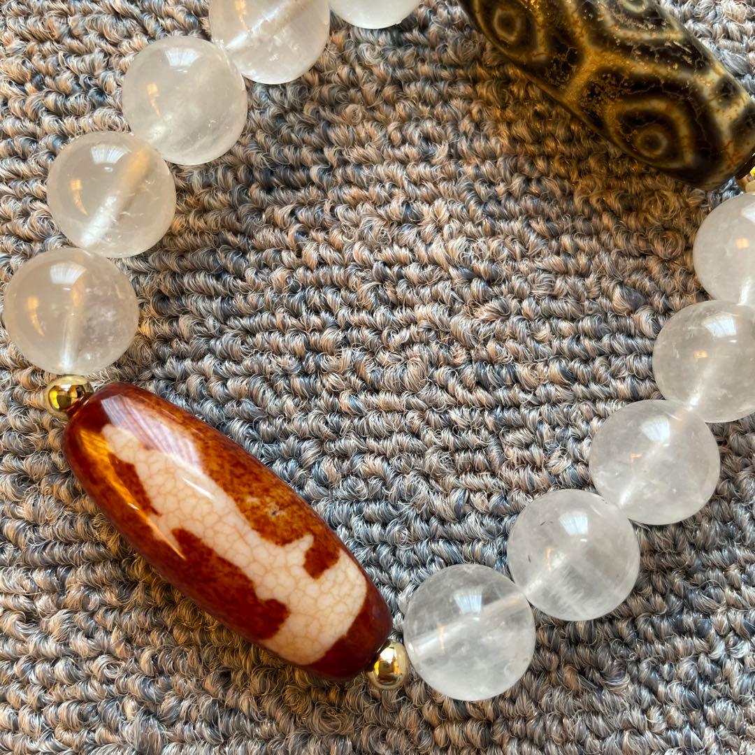 観音天珠 龍眼天珠 ブレスレット 天然石 パワーストーン