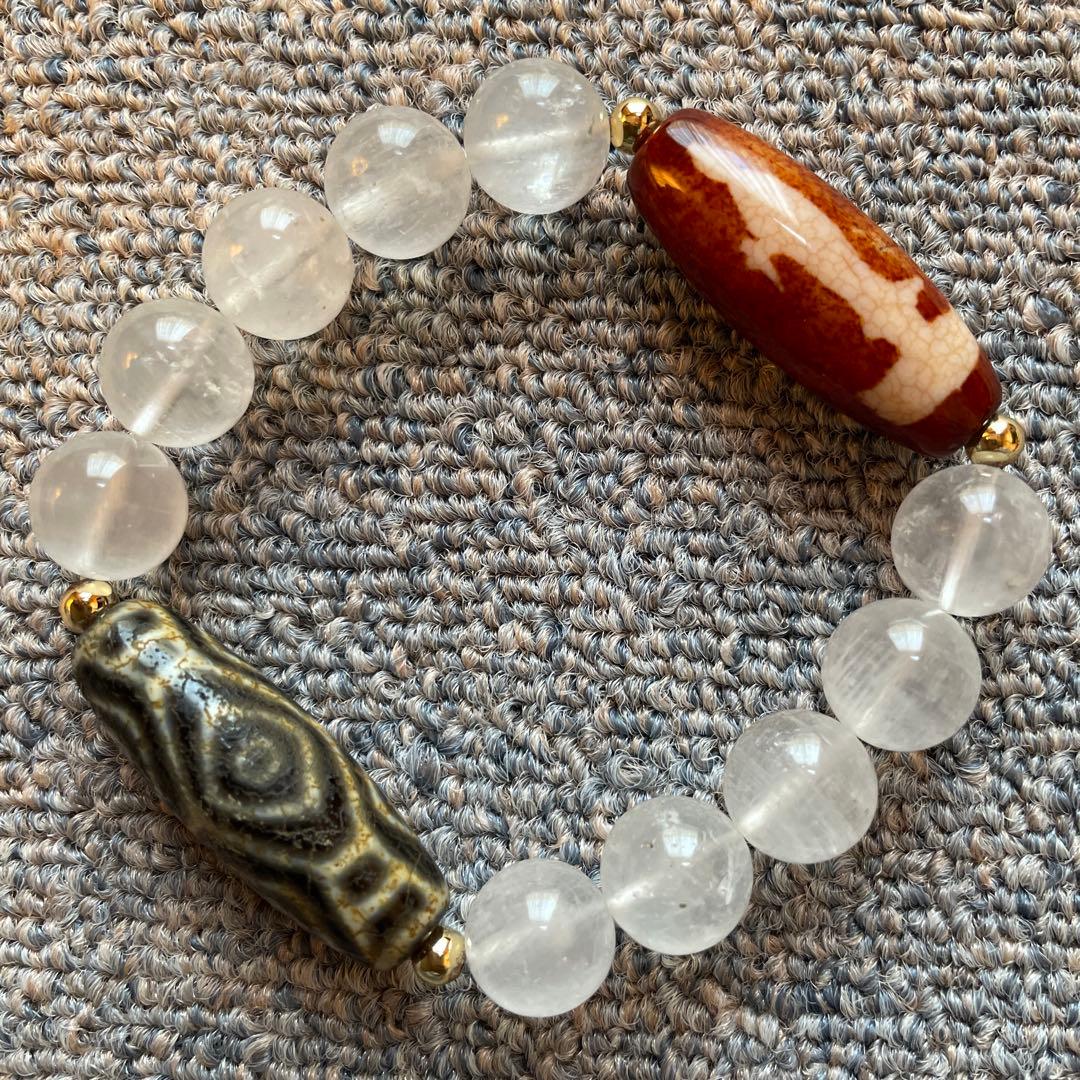 観音天珠 龍眼天珠 ブレスレット 天然石 パワーストーン