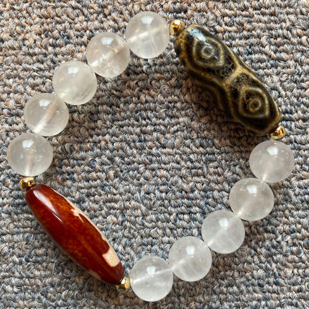 観音天珠 龍眼天珠 ブレスレット 天然石 パワーストーン