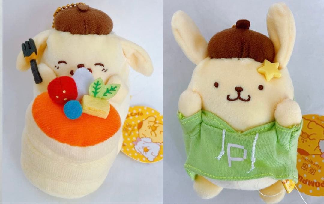 ポムポムプリンカフェ 原宿 限定 ぬいぐるみ マスコット パンケーキ