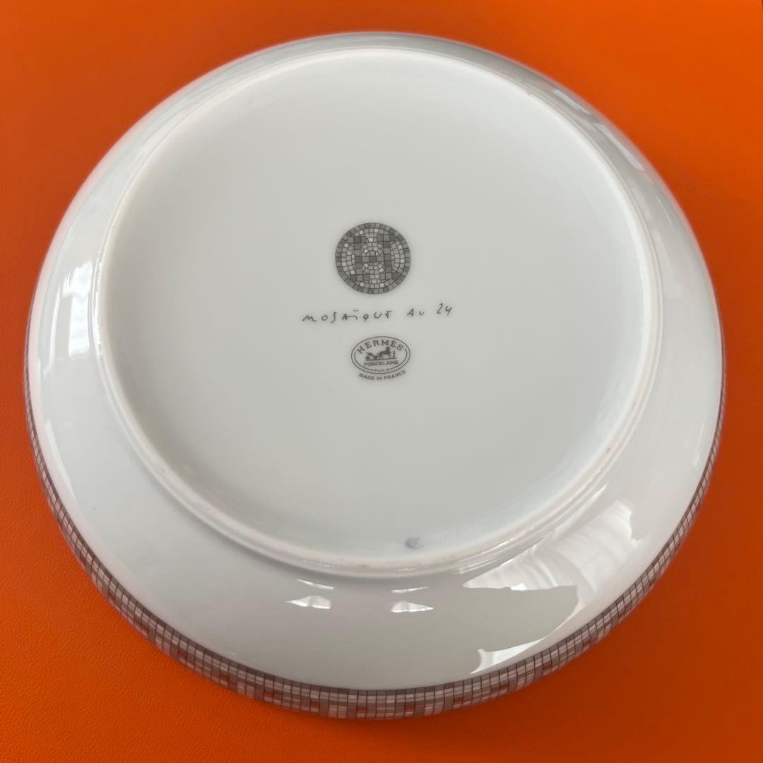 m*様 新品 2枚 HERMES エルメス〈モザイク24〉プラチナ シリアルプレ