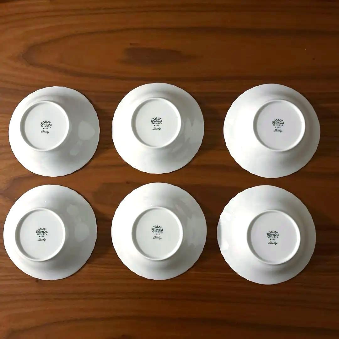 リチャードジノリ　ベッキオホワイト　フルーツソーサー　サラダボウル 6枚