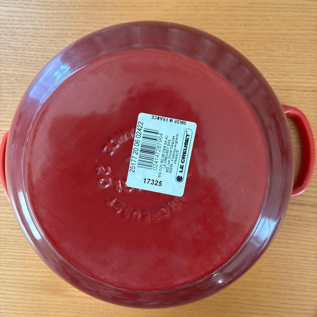 新品☆ル・クルーゼ 鍋 シグニチャー ココット・ロンド 20cm チェリーレッド