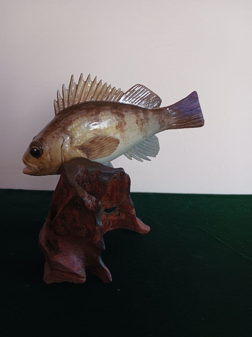 木彫の魚♡愛嬌のあるメバル