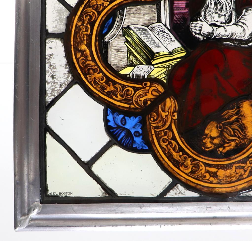 ボストン美術館 限定品 本を読む聖職者 ヴィンテージ ステンドグラス カトリック