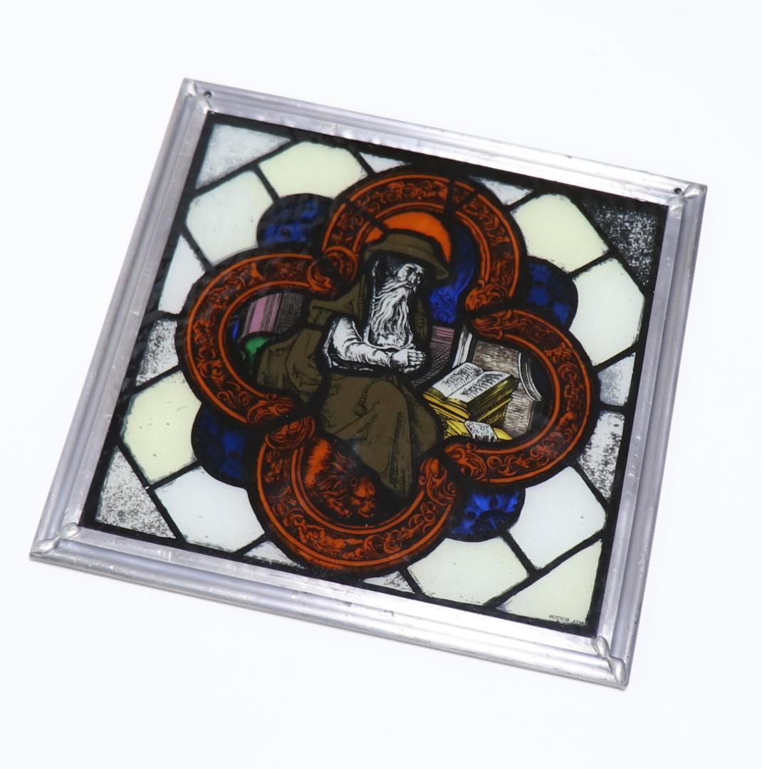 ボストン美術館 限定品 本を読む聖職者 ヴィンテージ ステンドグラス カトリック