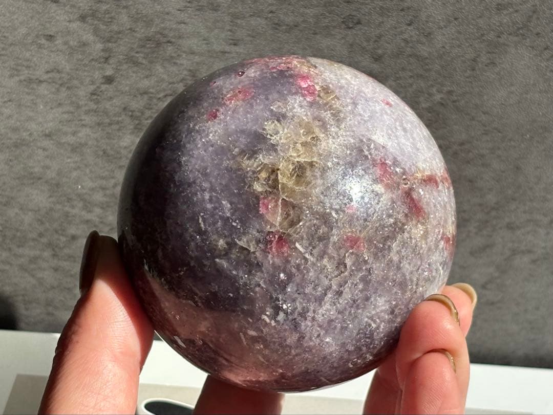 《キラキラ大玉＊ユニコーン・ストーン＊スフィア・台座付き》