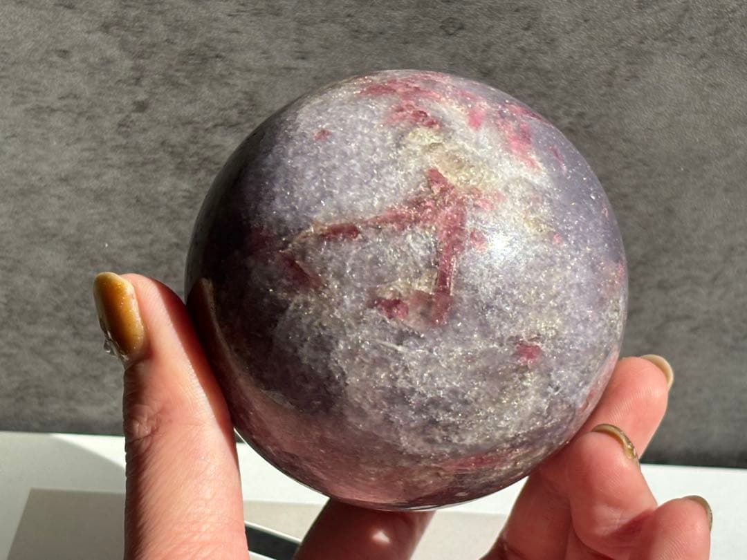 《キラキラ大玉＊ユニコーン・ストーン＊スフィア・台座付き》