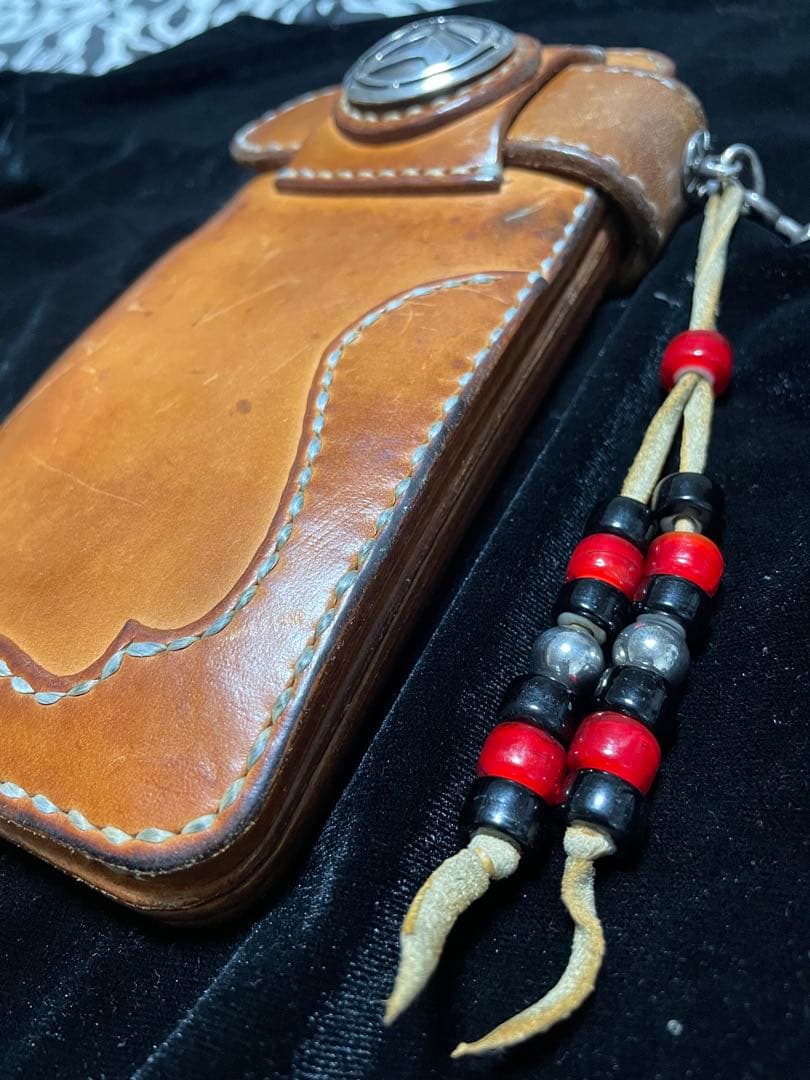 ビーズ屋公ちゃん ウォレット 長財布 レザー ハンドメイド