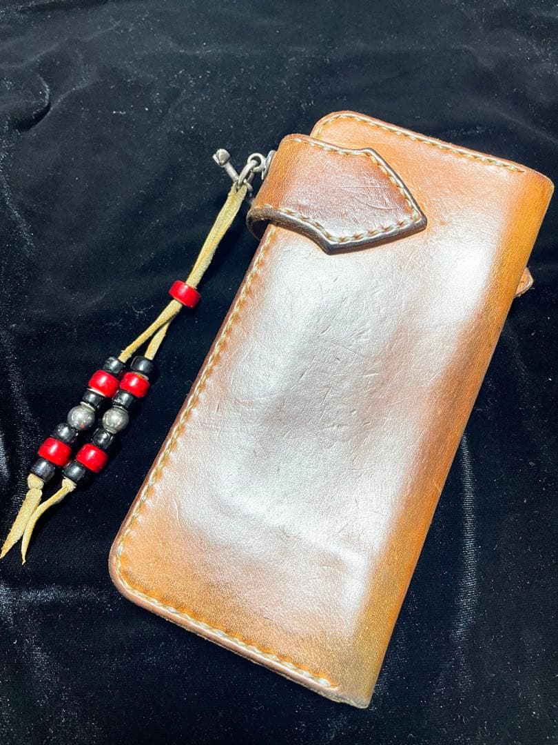 ビーズ屋公ちゃん ウォレット 長財布 レザー ハンドメイド