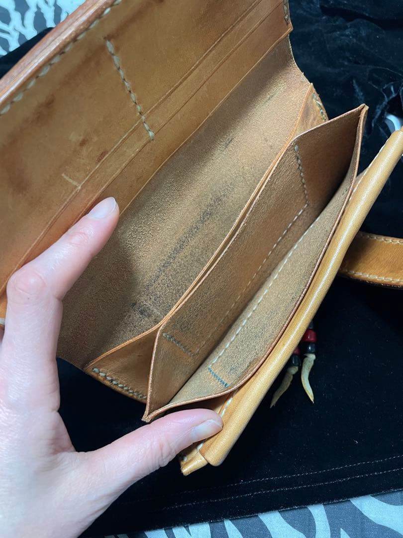ビーズ屋公ちゃん ウォレット 長財布 レザー ハンドメイド