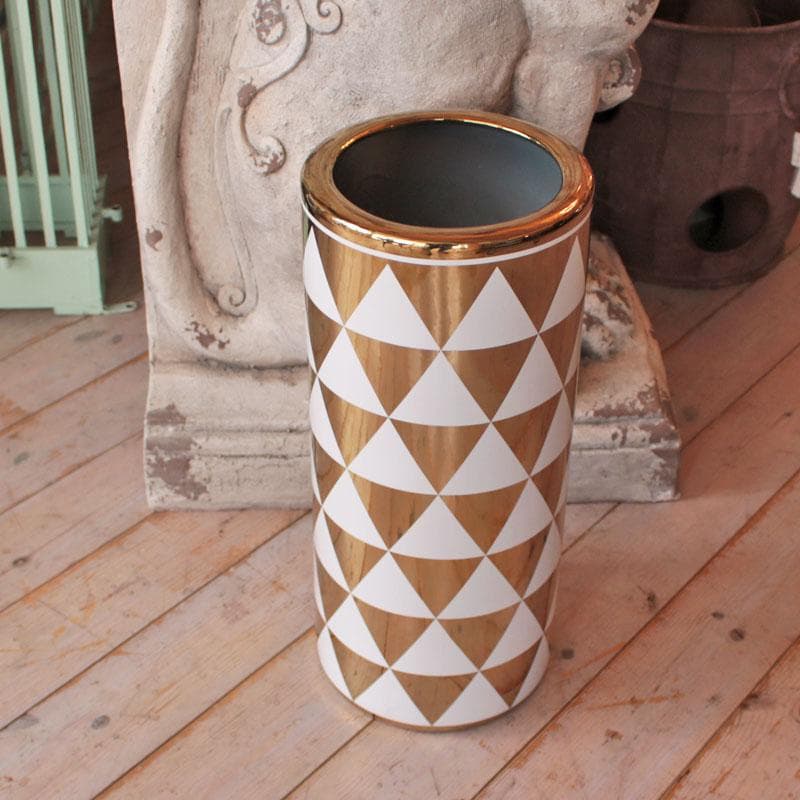 傘立て アンブレラスタンド 陶器製 ホワイト モダン 113-441