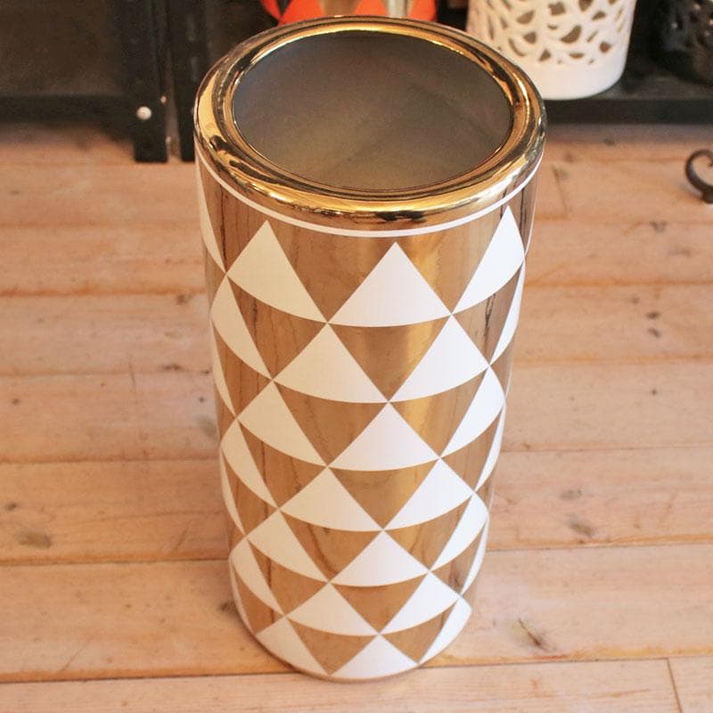 傘立て アンブレラスタンド 陶器製 ホワイト モダン 113-441