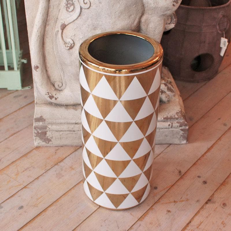 傘立て アンブレラスタンド 陶器製 ホワイト モダン 113-441