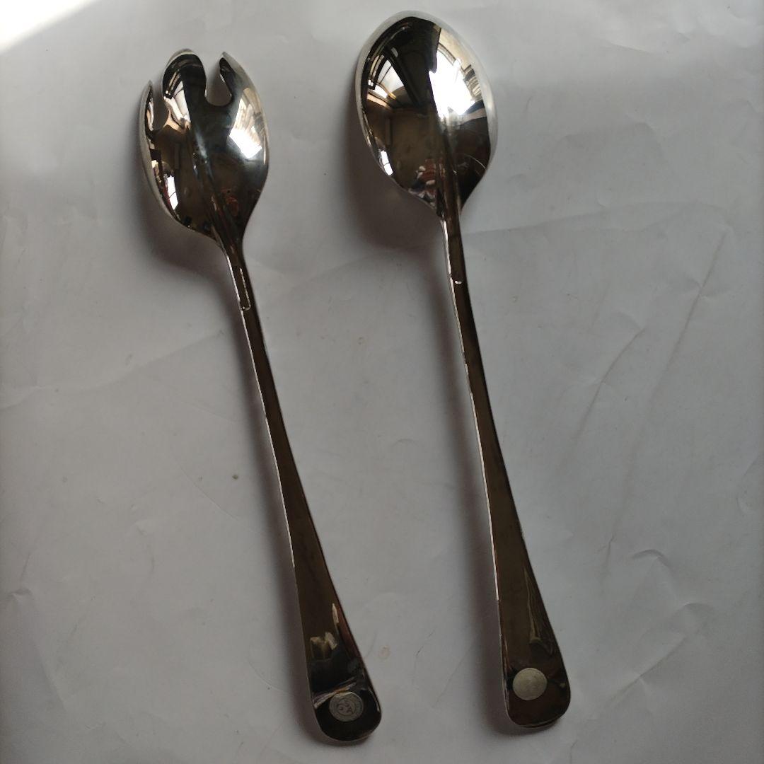 花柄サービングスプーンとフォークセット　GODINGER