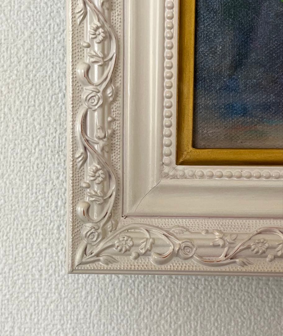 人気❣️バラの油絵　サイン有り　薔薇　SM モダン　額縁付　額無しOK❗️