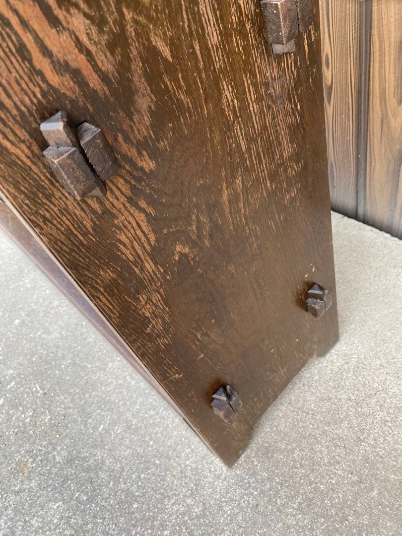 木製本棚　くさび棚　古家具　アンティーク　古道具　引き出し　シェルフ　棚　レトロ