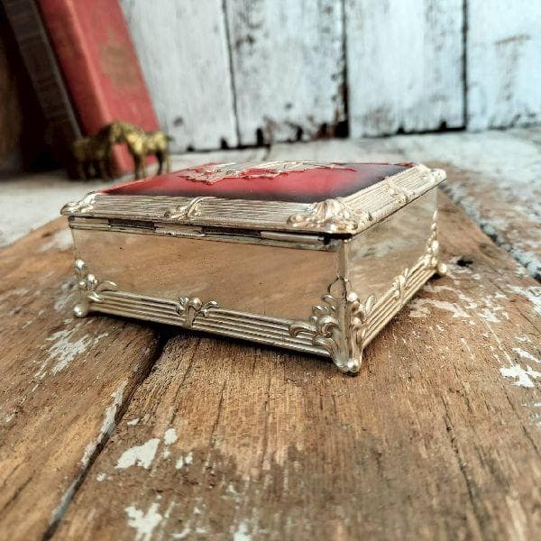 40-50s ヴィンテージ オキュパイド ジャパン 帆船 金工細工 小物入れ