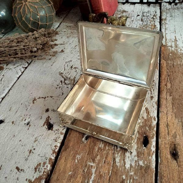 40-50s ヴィンテージ オキュパイド ジャパン 帆船 金工細工 小物入れ