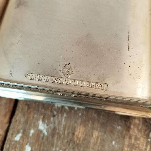 40-50s ヴィンテージ オキュパイド ジャパン 帆船 金工細工 小物入れ