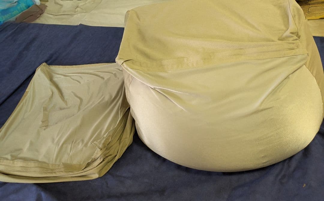 無印良品 体にフィットするソファー・カバー付き グレーベージュ ビーズクッション