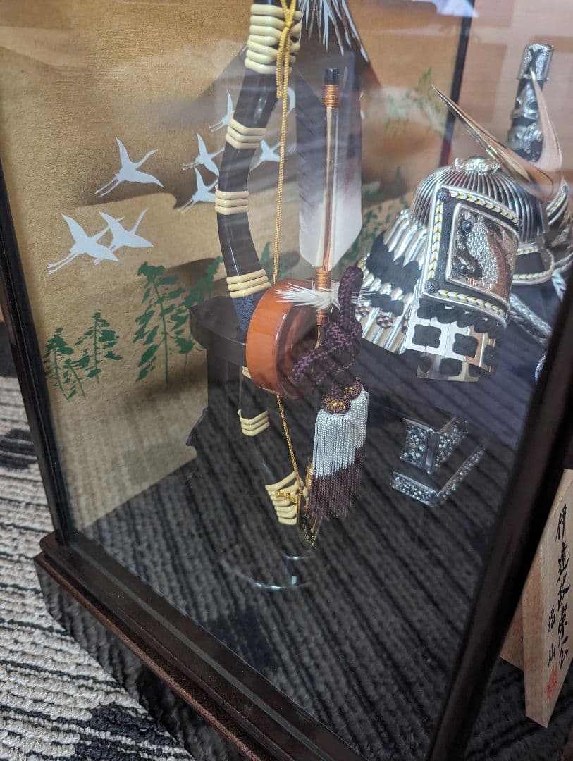 五月人形 兜 六角伊達銀兜(黒) 福仙