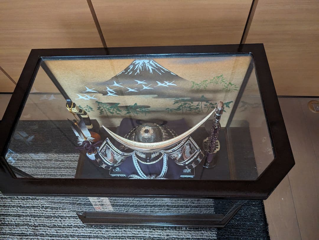 五月人形 兜 六角伊達銀兜(黒) 福仙