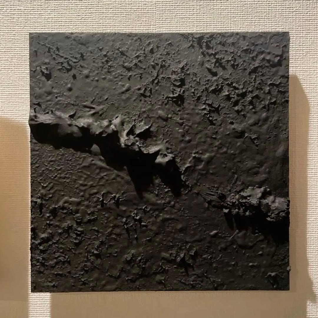 黒いテクスチャーアート 3枚セット ｜抽象画 絵画 アートパネル 現代アート