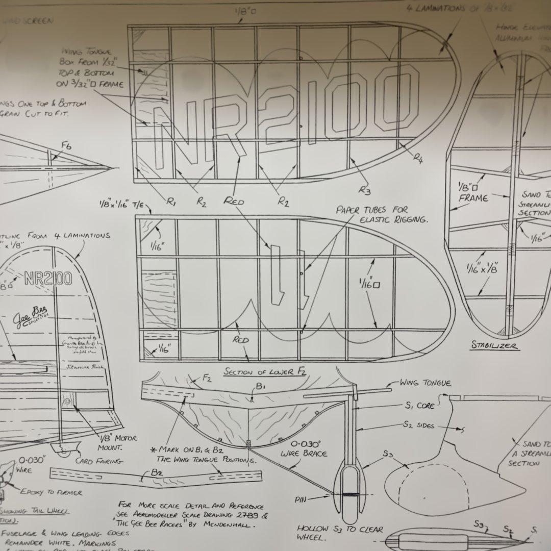Gee Bee R-1 バルサ組立てキット