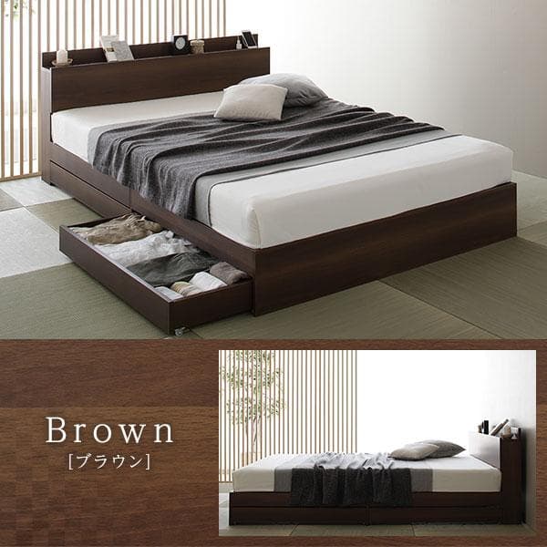 ベッド ダブル ボンネルコイルマットレス付きds-2333097