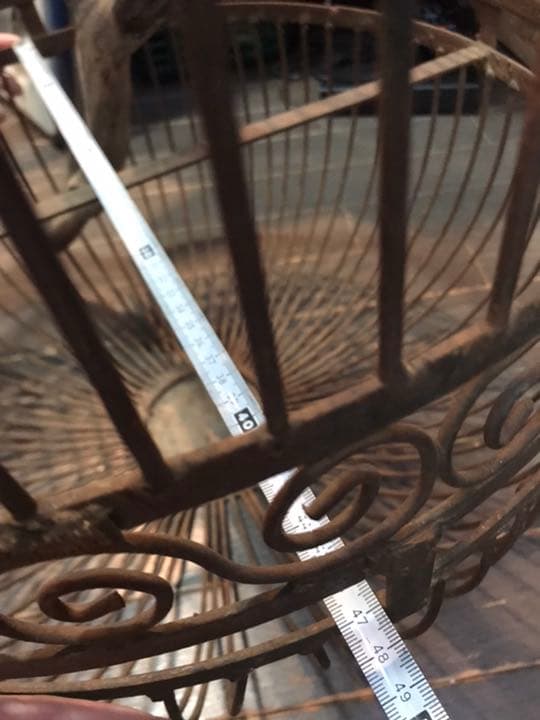 ヴィンテージ 特大 アイアン バードゲージ 鳥かご