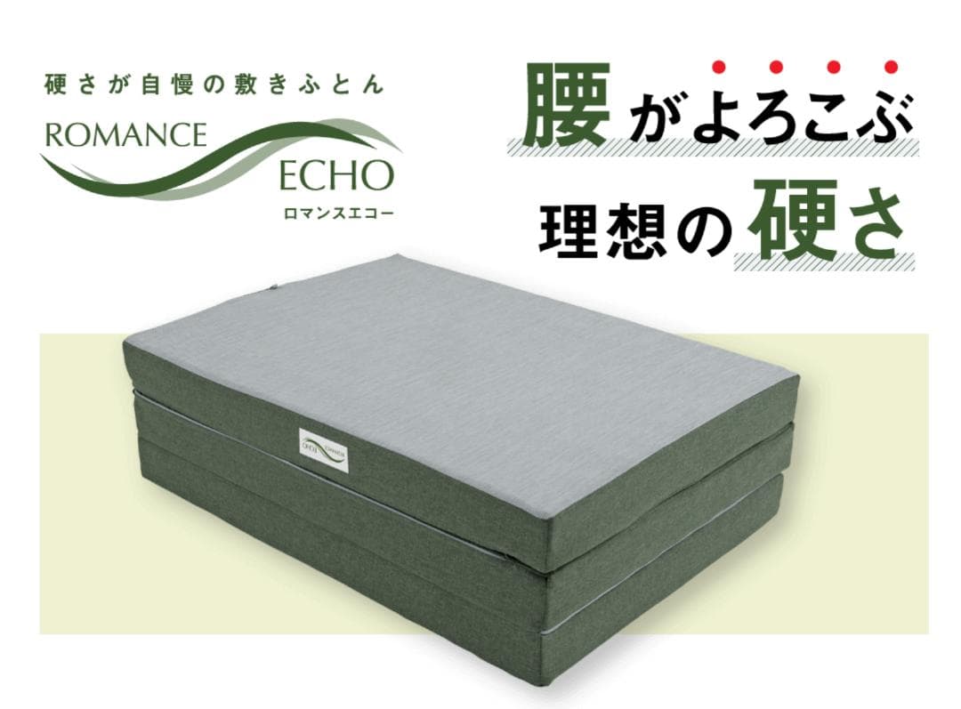 【希少ダブル】ロマンスエコー 敷布団 マットレス｜硬め・腰痛対策【送料込】