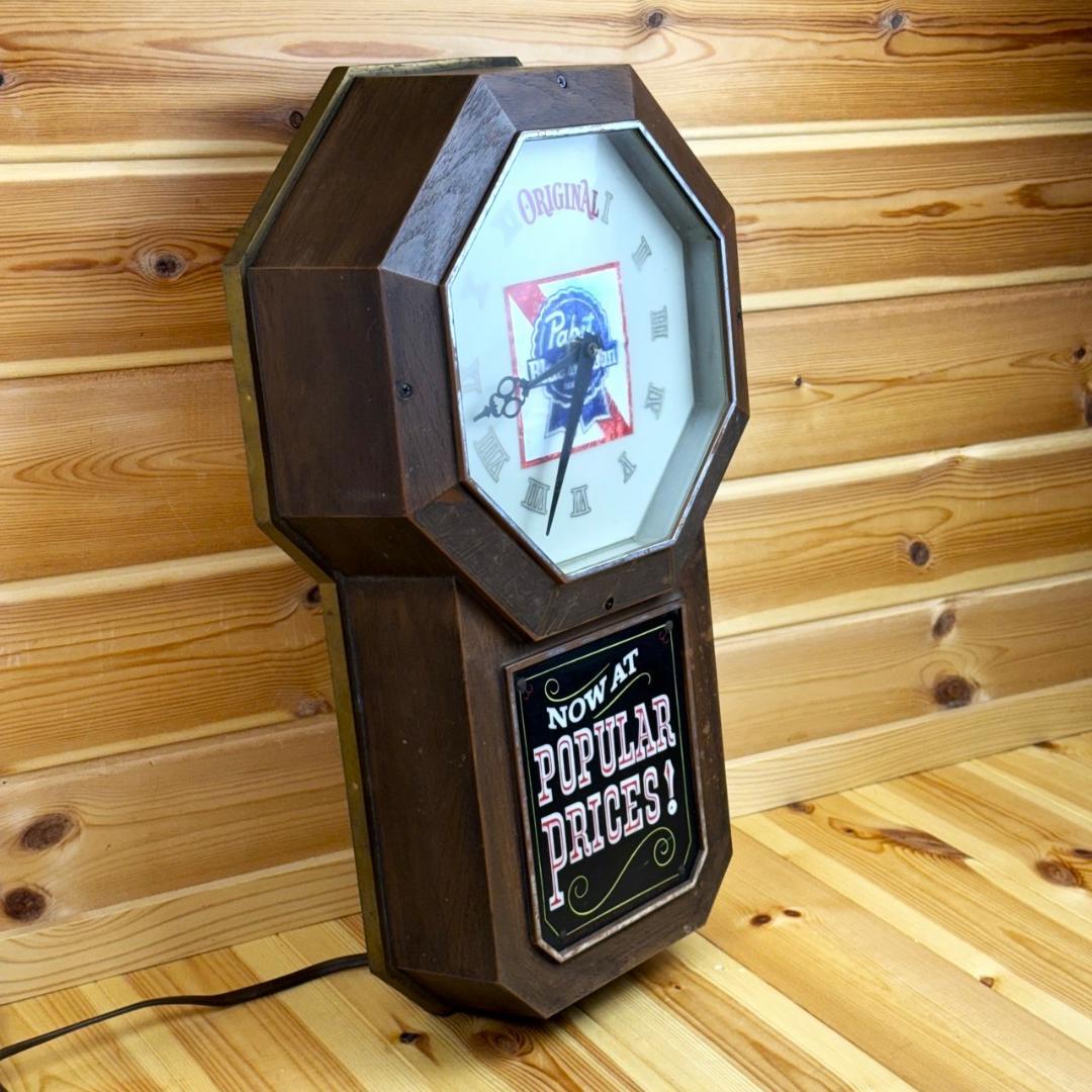 Pabst Blue Ribbon 壁掛け時計 ビンテージ パブスト ライト